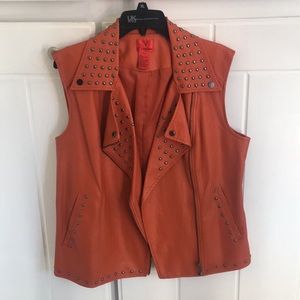 Pleather fashion vest
